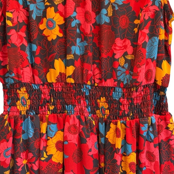 Modcloth Floral Midi Sleeveless Flowy Dress Size Medium - Picture 4 of 9